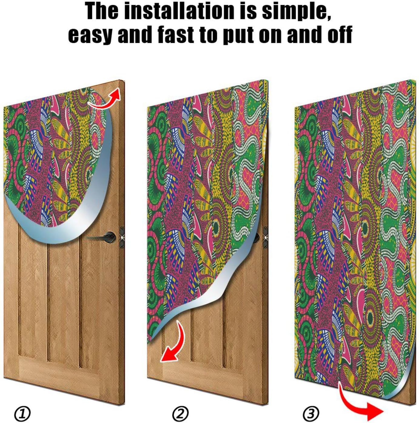 African Style Fabric Patchwork Halloween Door Cover