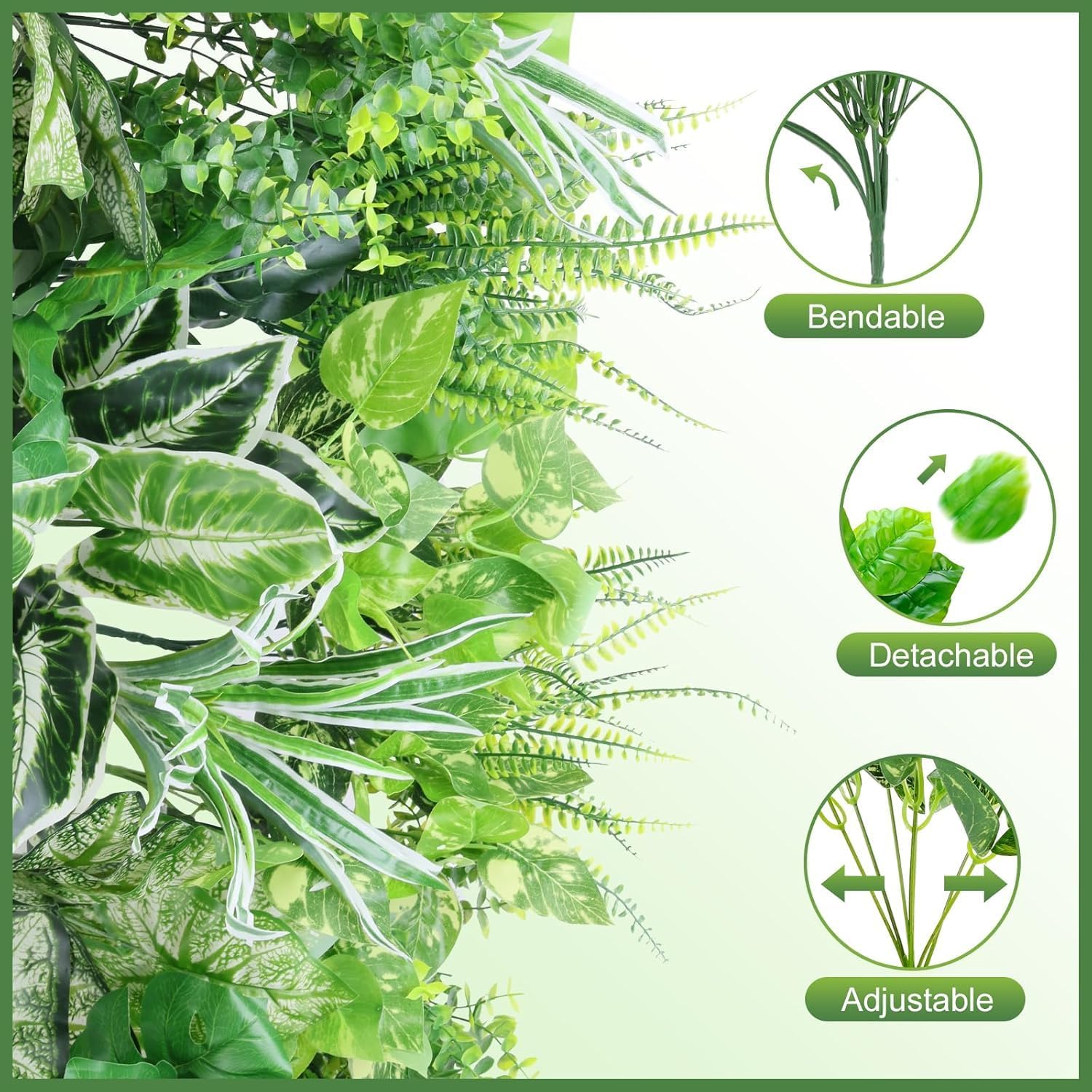 Ronyila Artificial Boxwood Plants 15Bundle UV Resistant Fake Eucalyptus Shrubs for Outdoor Decor