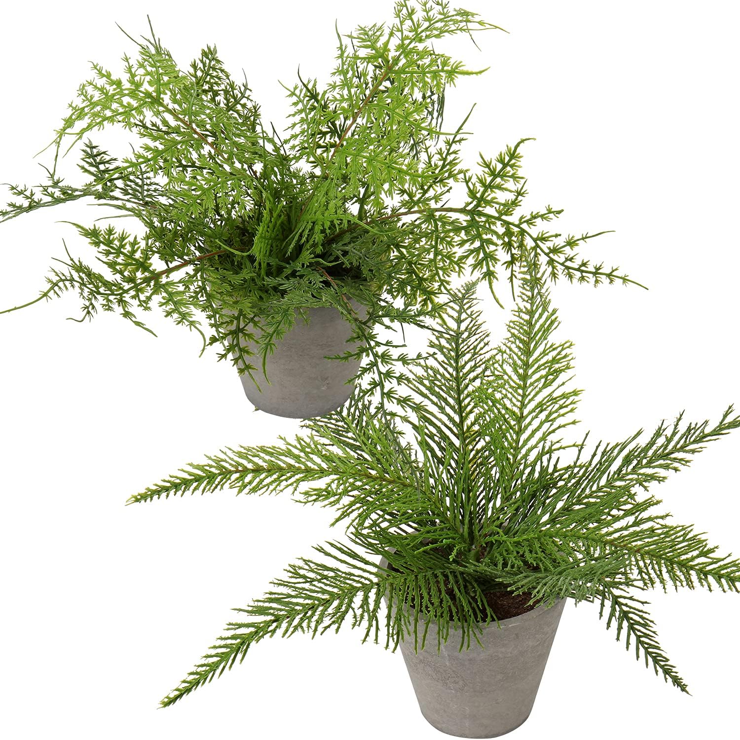 Briful 2PCS Artificial Potted Plants Greenery Decor