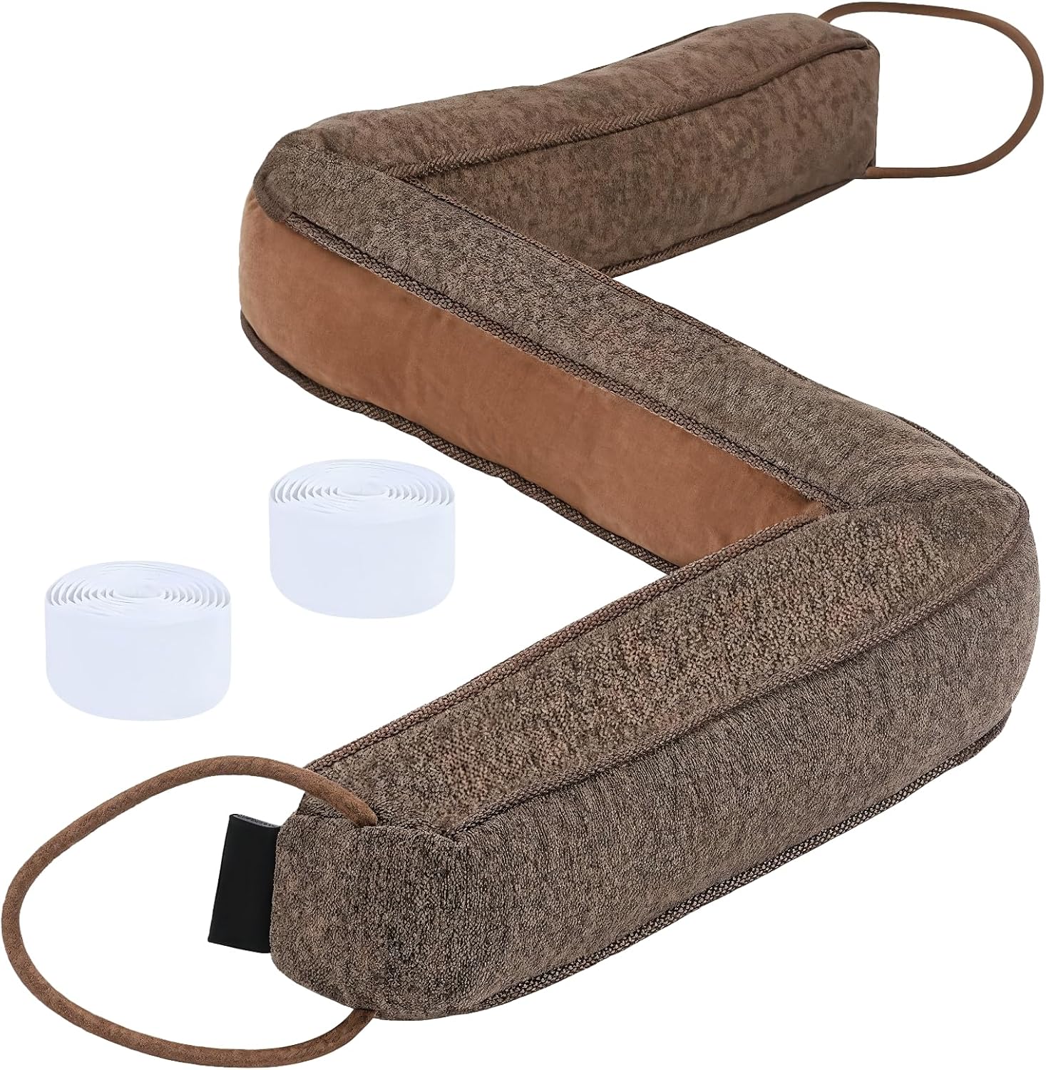 Homaisson Door Draft Stopper 362 Inches Brown Fabric Weighted with Sand and PP Cotton