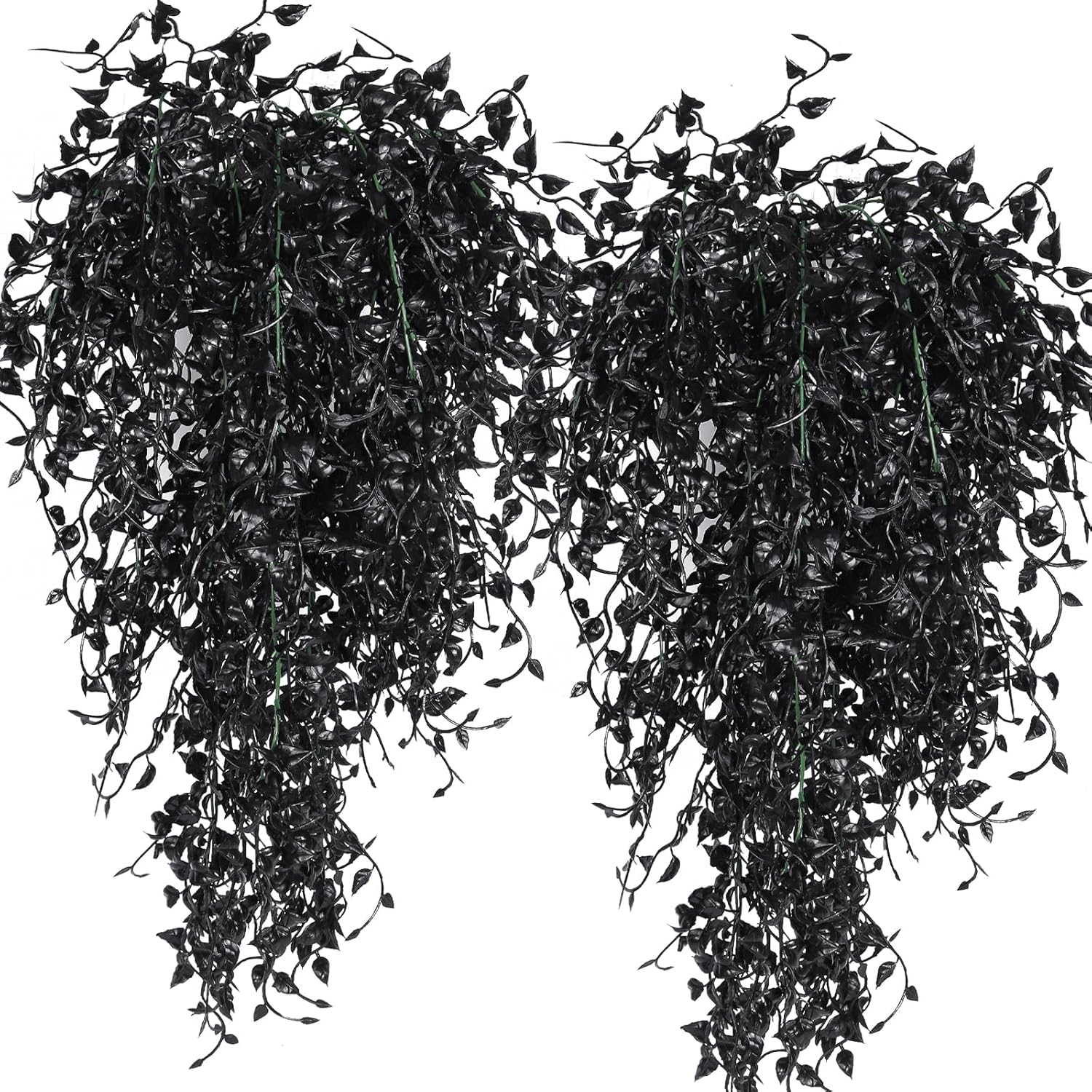 RECUTMS Black Artificial Hanging Plants 4PCS 33in Decor