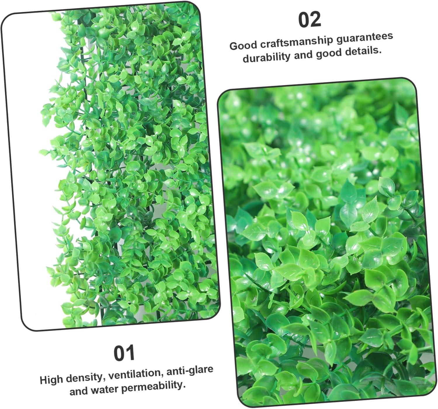 BESPORTBLE Artificial Plant Wall Decor Panel for Indoor Outdoor Privacy Greenery Fence and Room Decor