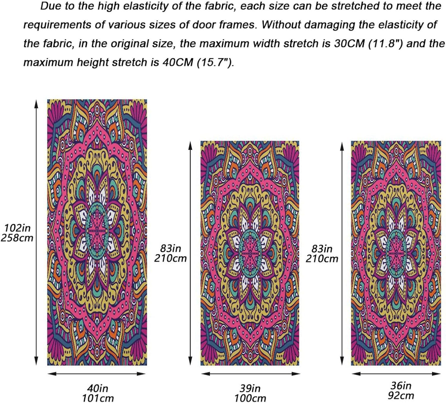 Susiyo Flower Mandalas Purple Halloween Door Cover