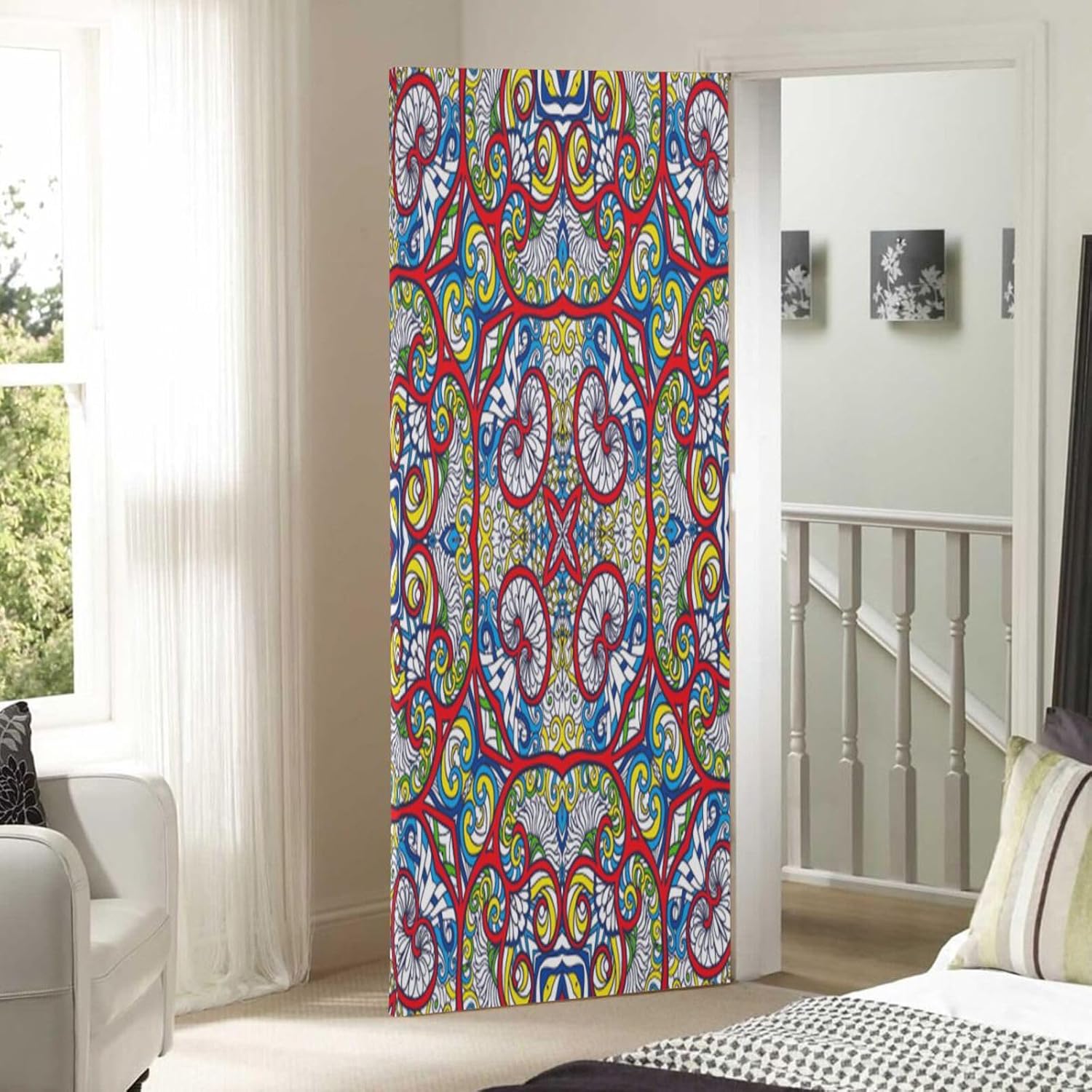 Susiyo Christmas Door Cover Decoration Stretch Fabric 32x79 in