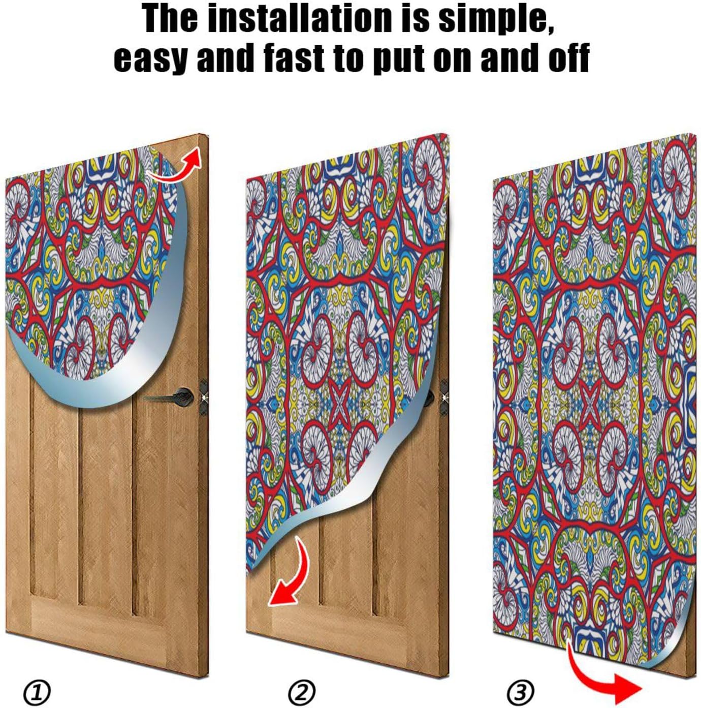 Susiyo Christmas Door Cover Decoration Stretch Fabric 32x79 in