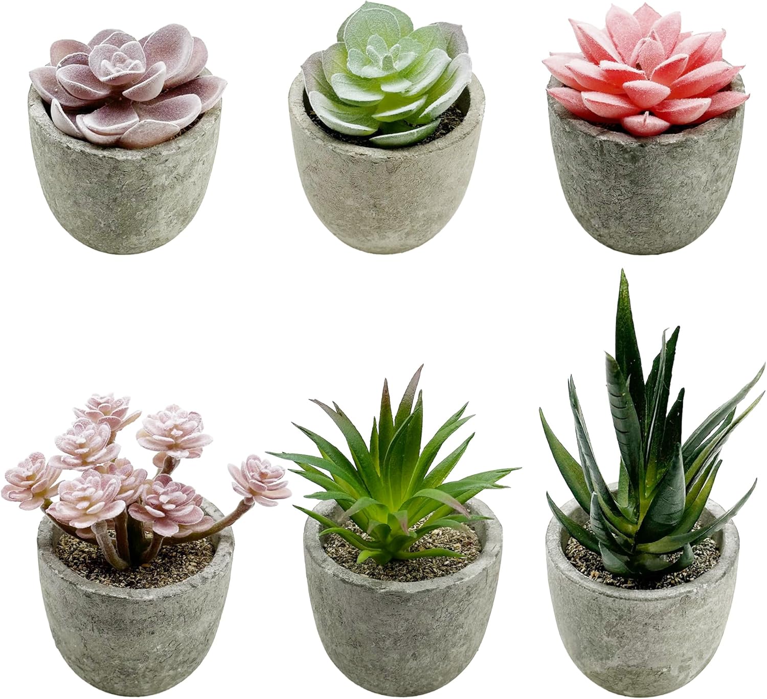 Cayway 6PCS Artificial Succulent Plants Indoor Decor