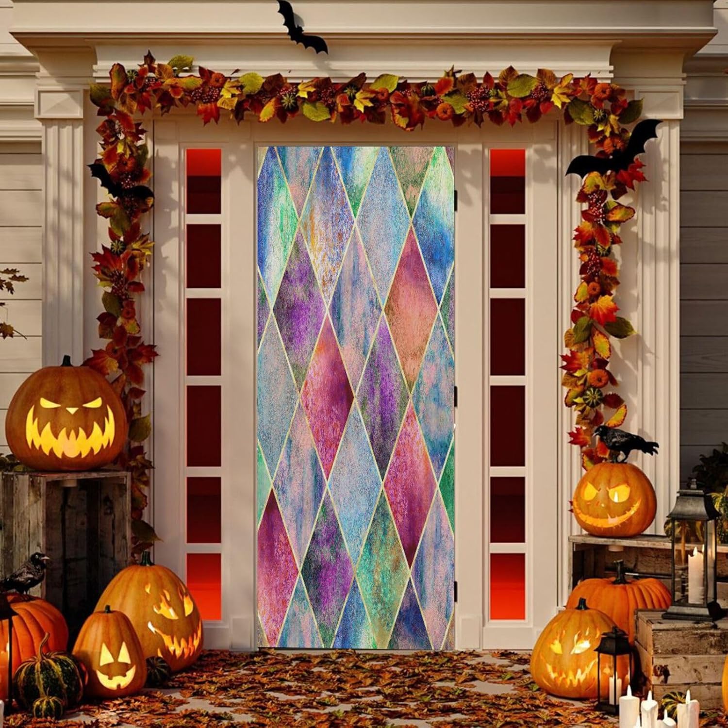 Susiyo Stripe Door Cover for Halloween Decor