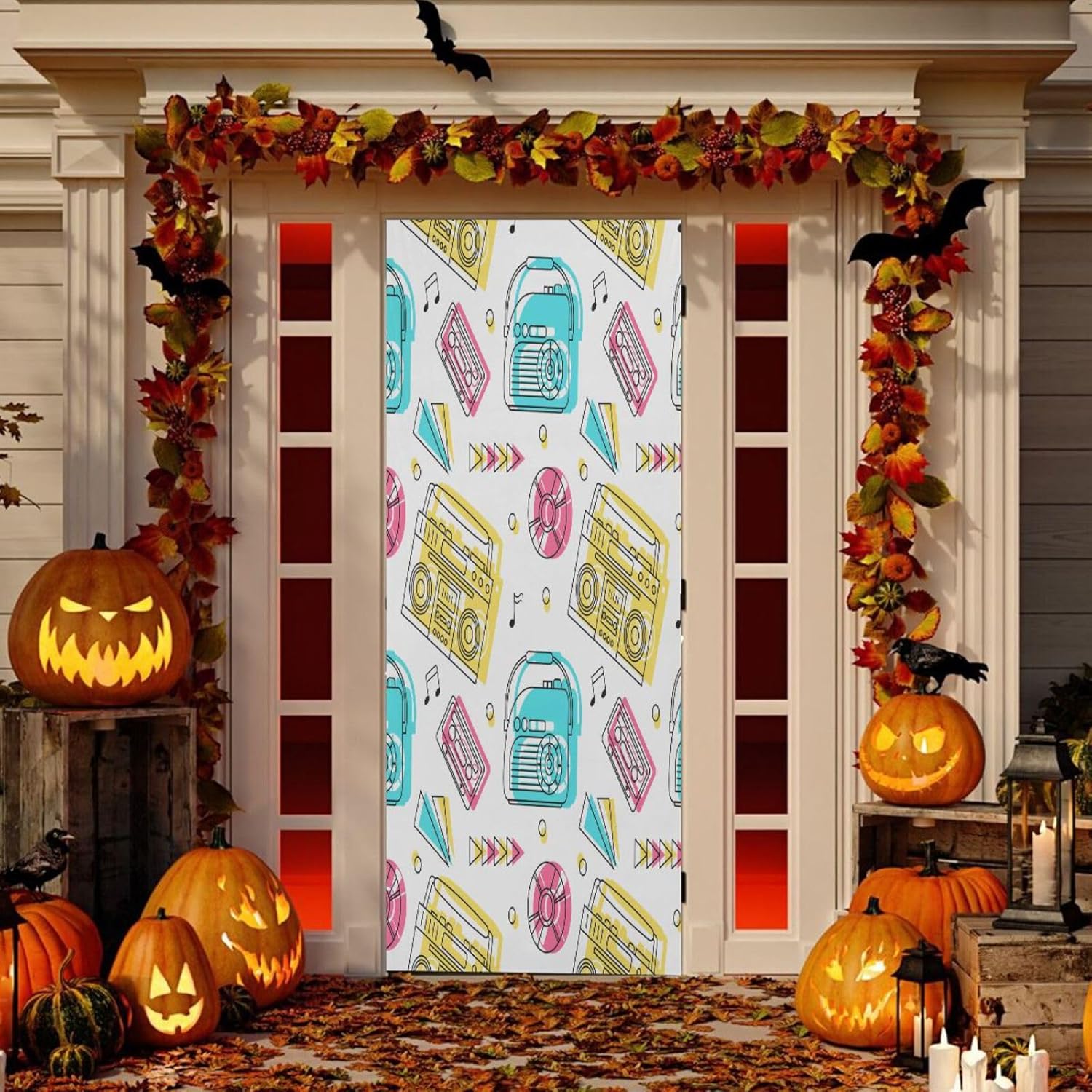 Susiyo Cartoon Radio Halloween Door Cover 32x79 In