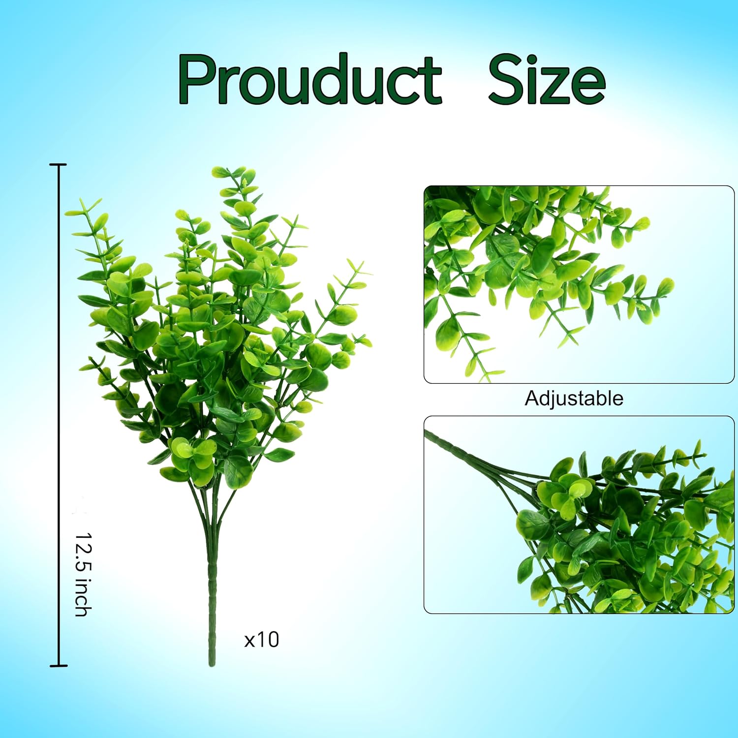 Artificial Plants for Outdoors 10 Bundles UV Resistant
