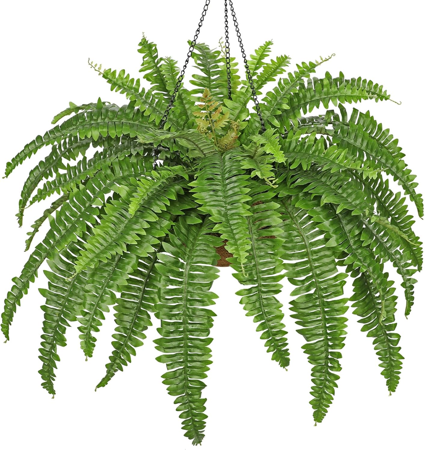 GnFlus Fake Hanging Plants Large Boston Fern Artificial Plants Outdoor Decor