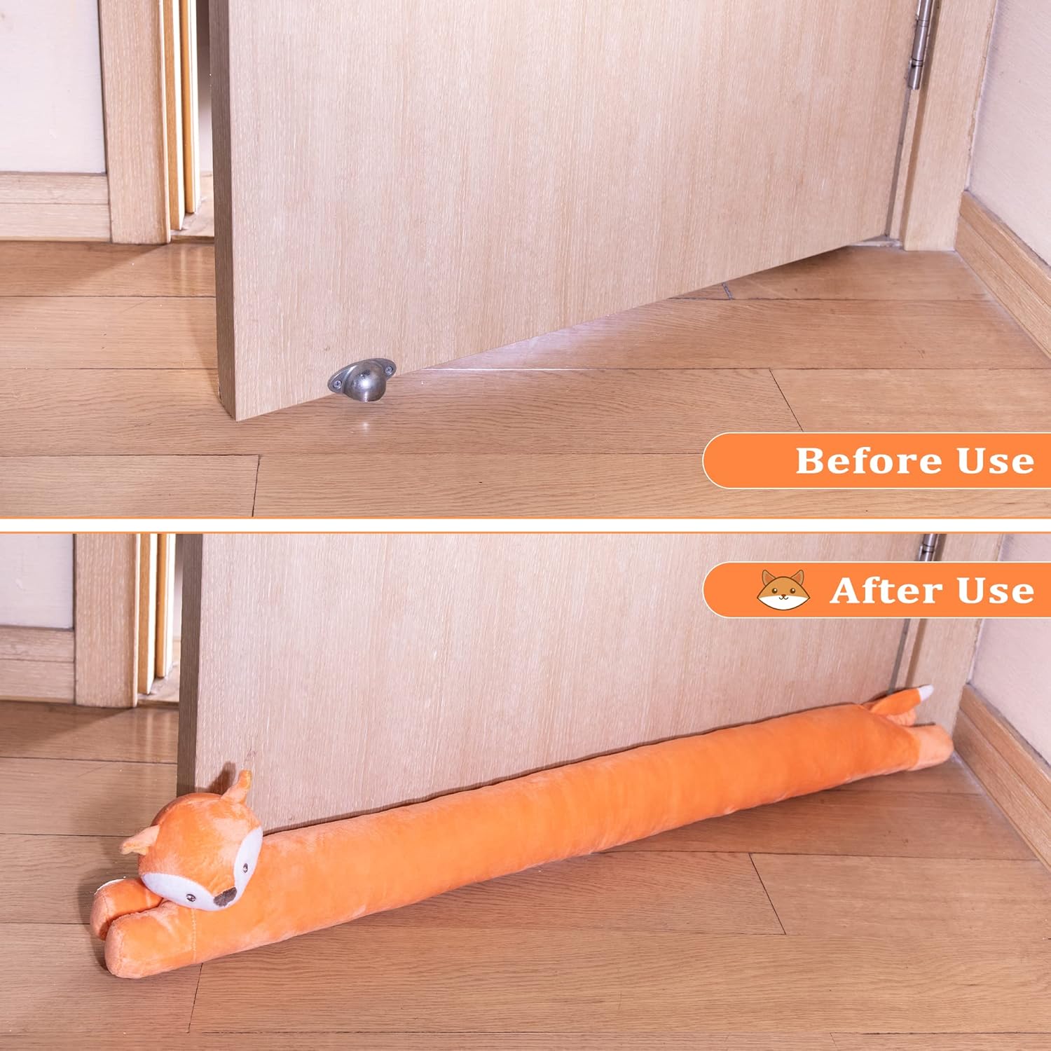 My OLi Stuffed Fox Draft Stopper 36 Inch for Door and Window