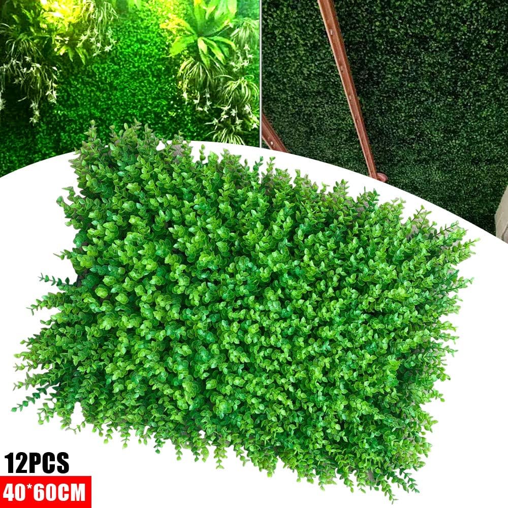 12PCS Artificial Grass Wall Panels for Wedding Backdrop and Garden Decor