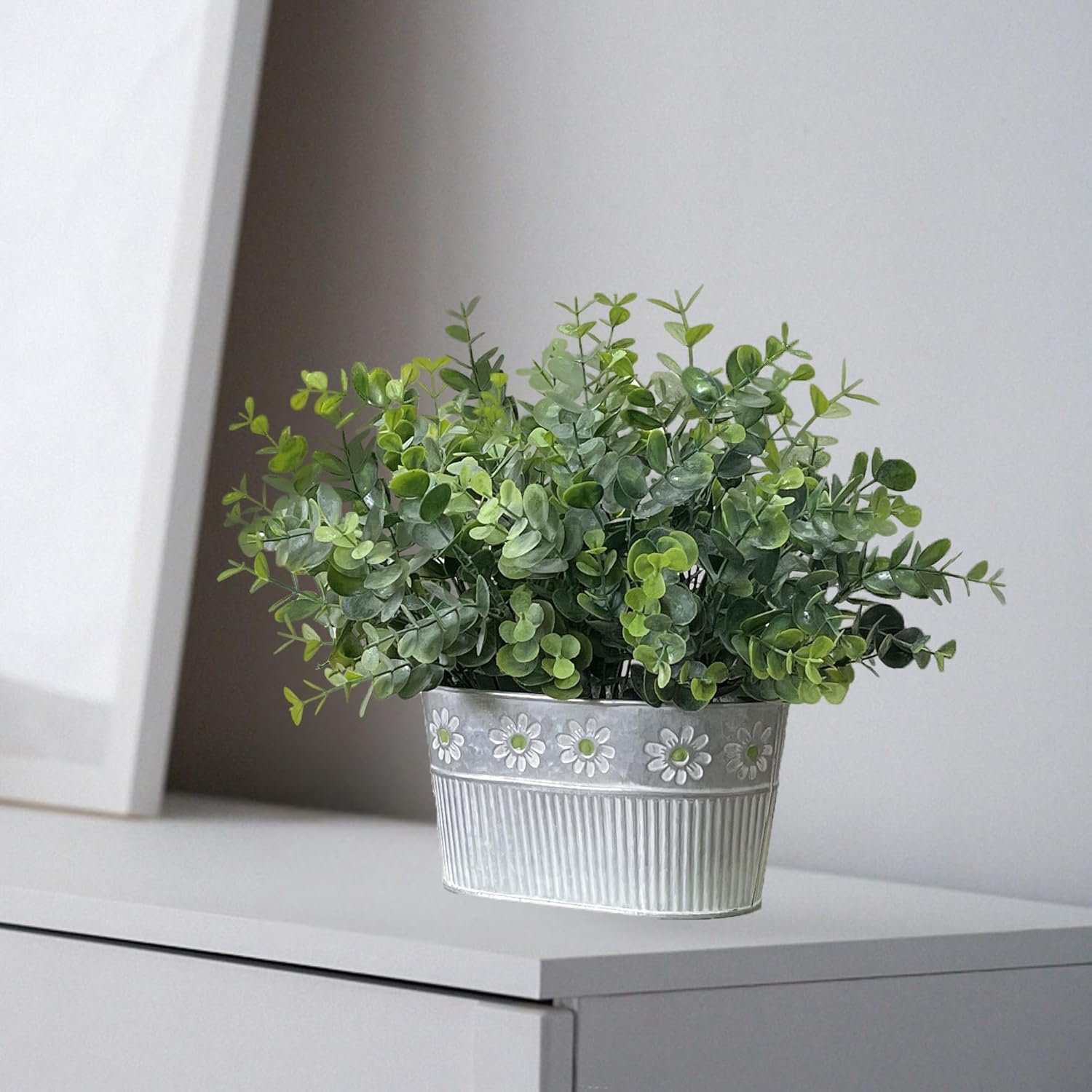 Rustic Artificial Eucalyptus Plants Table Centerpiece
