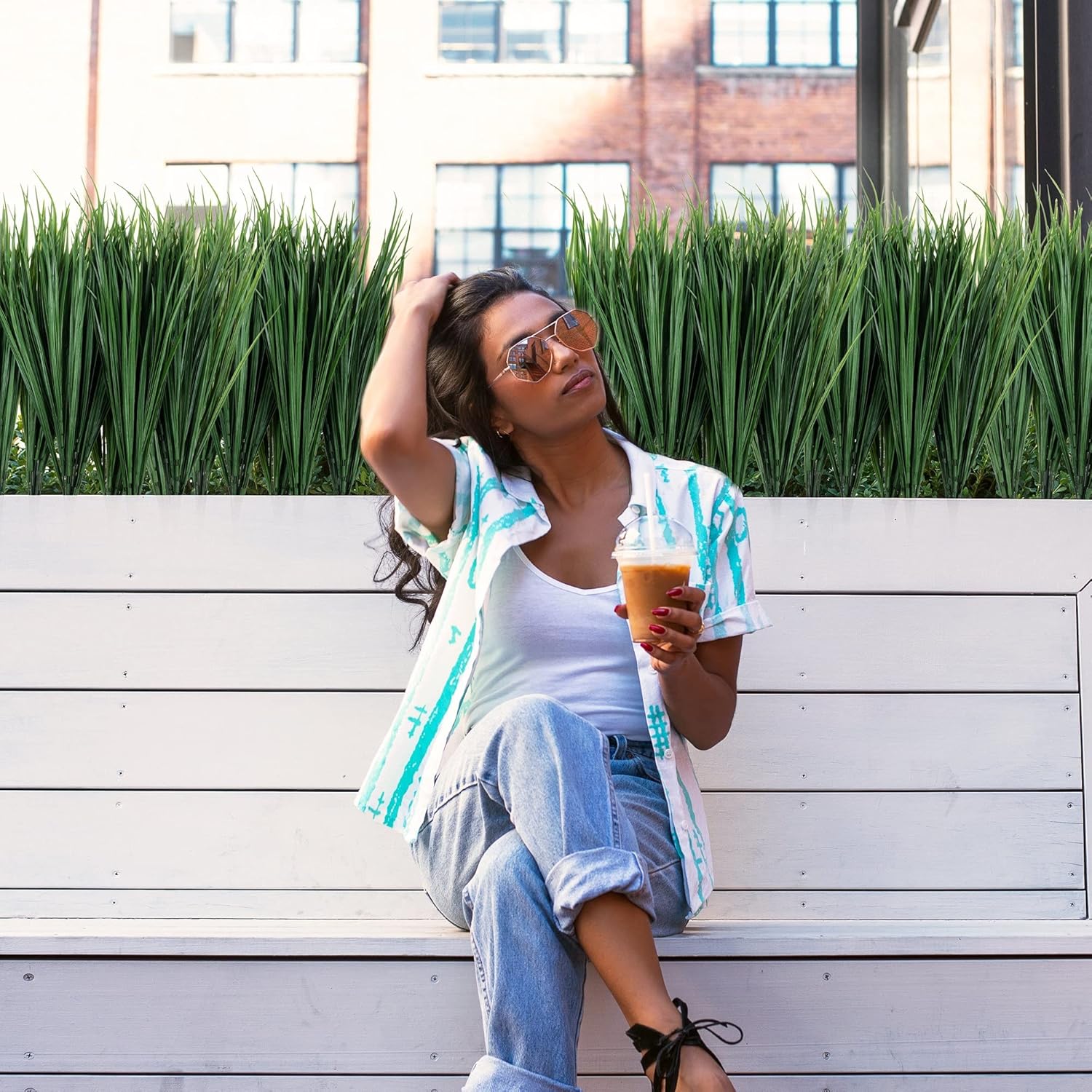 Grand Verde Wheat Grass Artificial Plants 20 Tall 6pcs Bulk DIY Decor