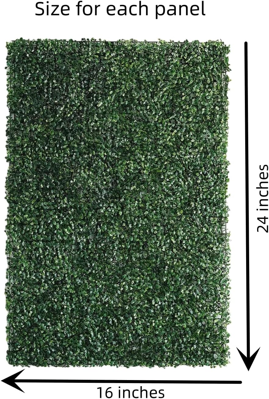 ENOVA FLORAL Artificial Boxwood Panels 4Pcs 24x16In