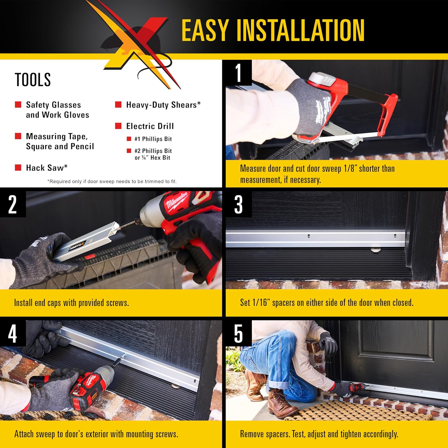 Xcluder 36 In Versa-Line Door Sweep Dark Bronze