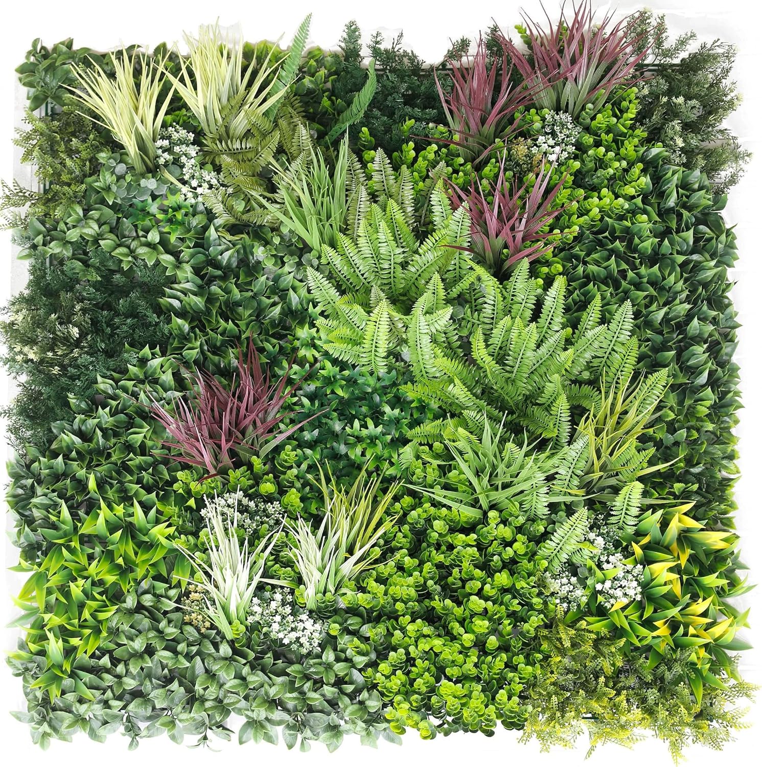 Luxury Urban Greenery Artificial Wall Panels 40x40 Inches