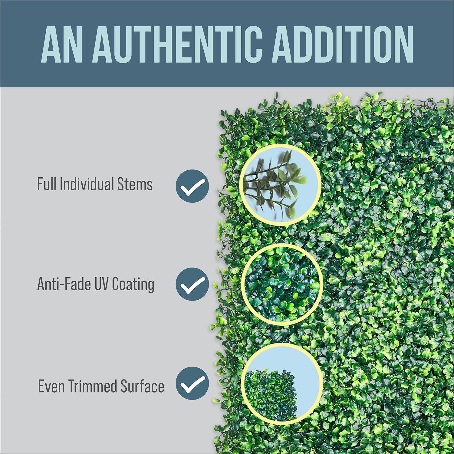 Creative Space Artificial Grass Wall Panels 12 PCS Wedding Backdrop Boxwood Privacy Screen