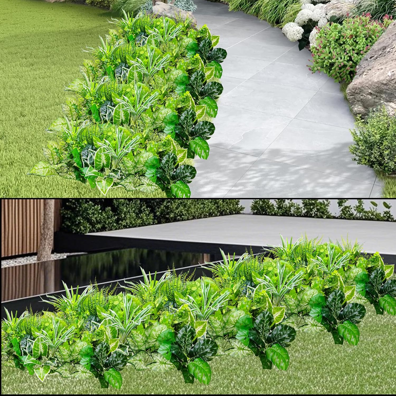 Ronyila Artificial Boxwood Plants 15Bundle UV Resistant Fake Eucalyptus Shrubs for Outdoor Decor