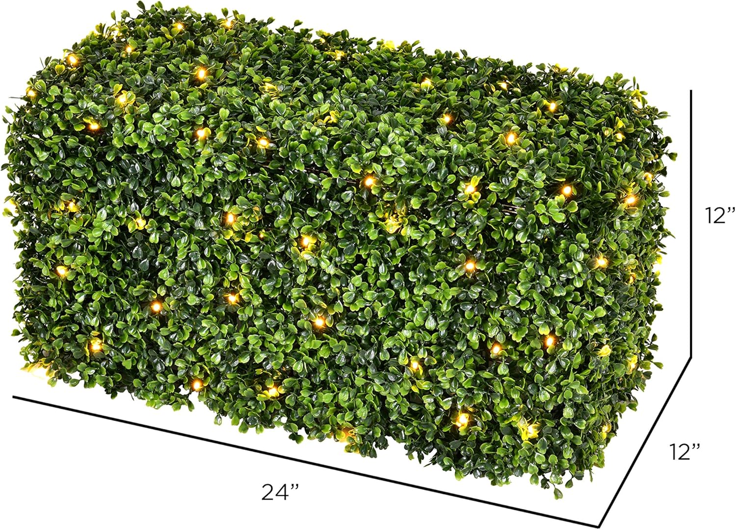 Vickerman Artificial LED Boxwood Hedge 24 Inches