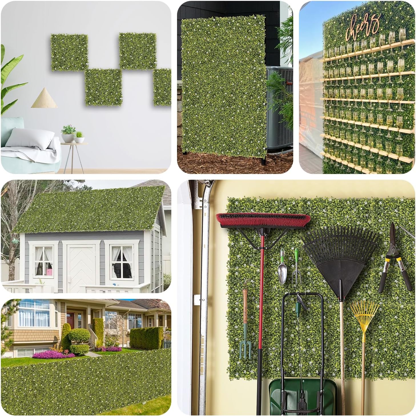 18x18 Artificial Plant Panels for Home Office Garden Decor