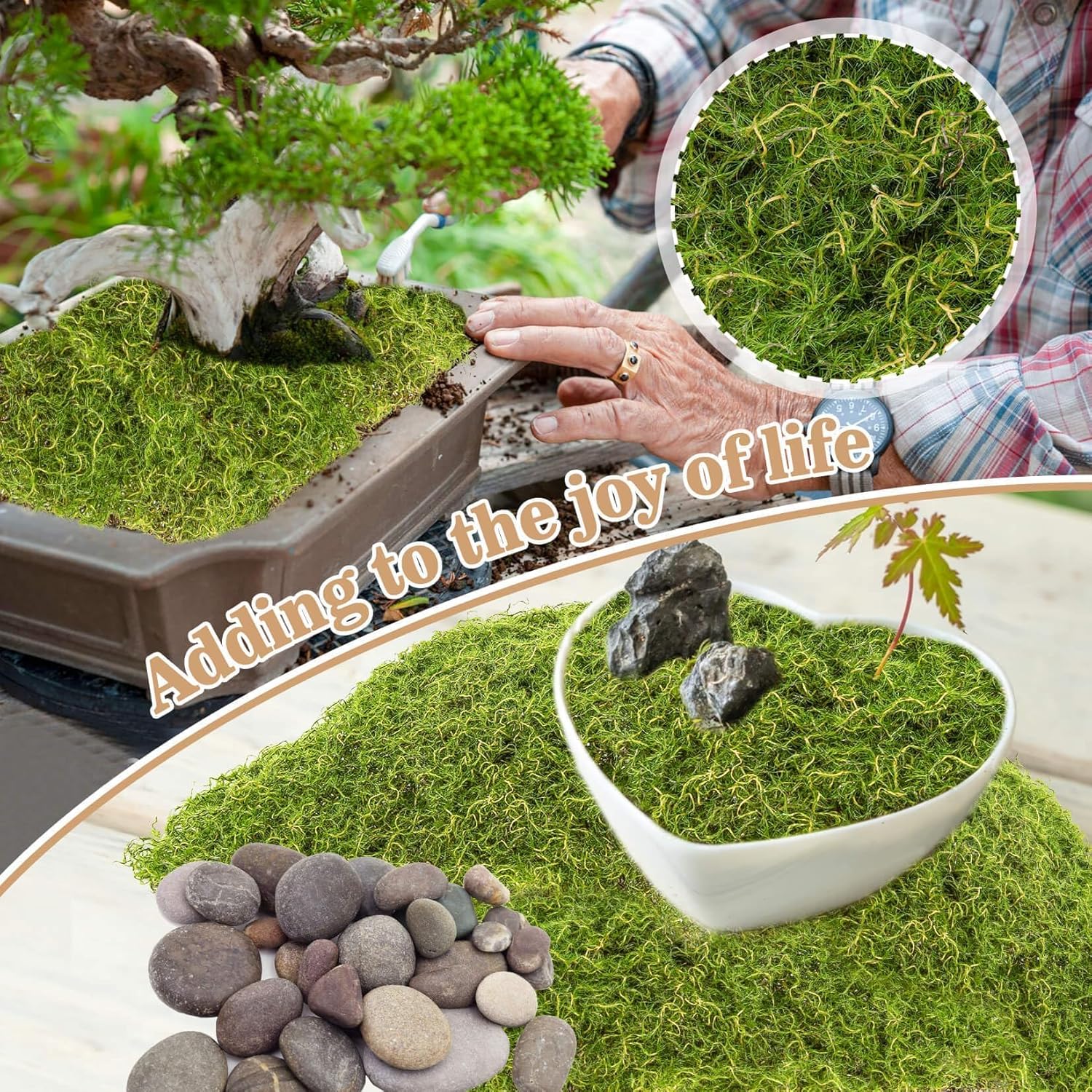 Sukh Faux Moss Sheet Green Artificial Moss for Crafts