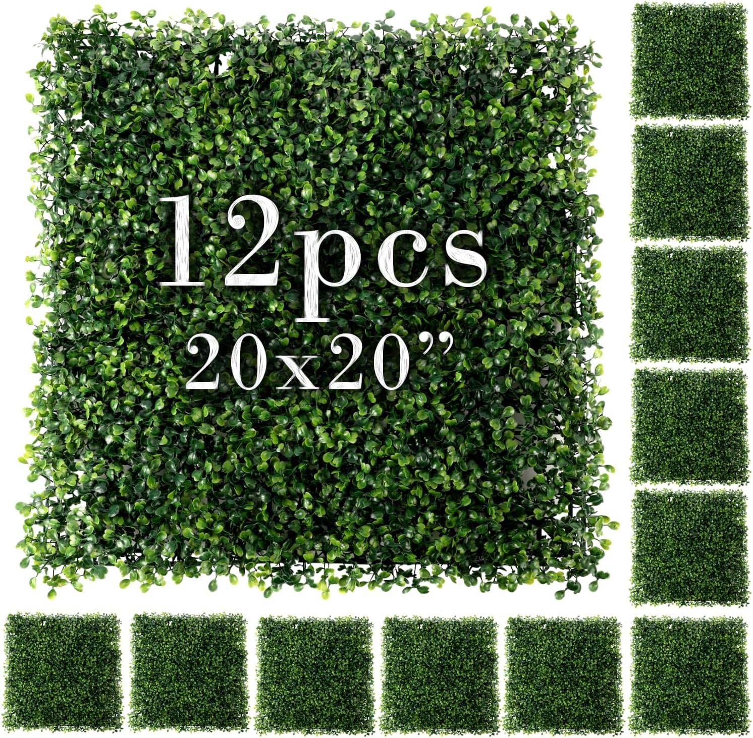 Houseables Artificial Grass Wall 20x20 12 Pack