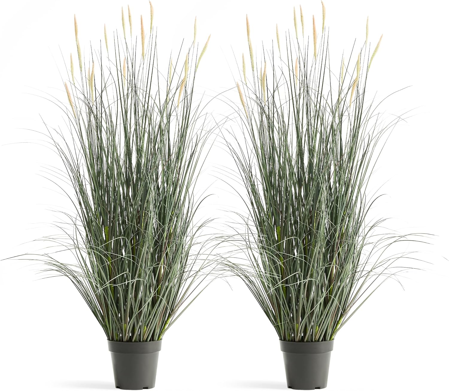 Faux 4ft Horsetail Reed Grass with Pink Spikes 2-Pack