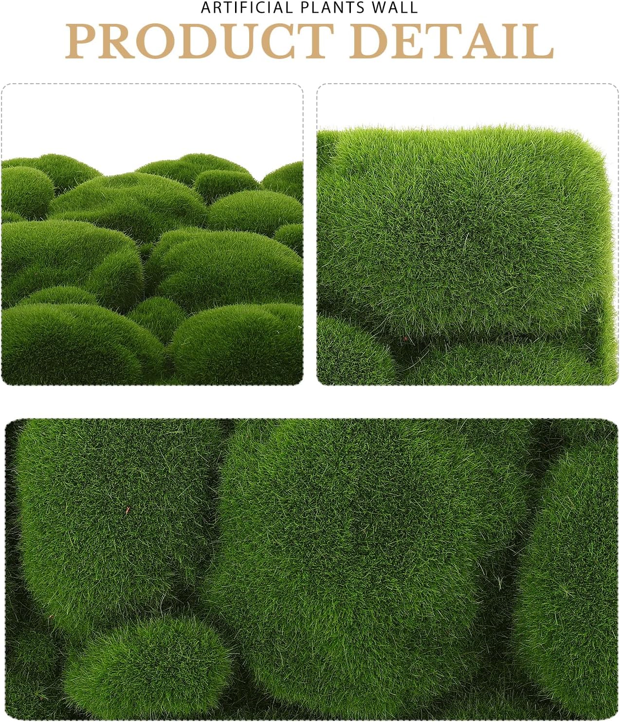 Fomiyess Artificial Moss Mat Wall Decor
