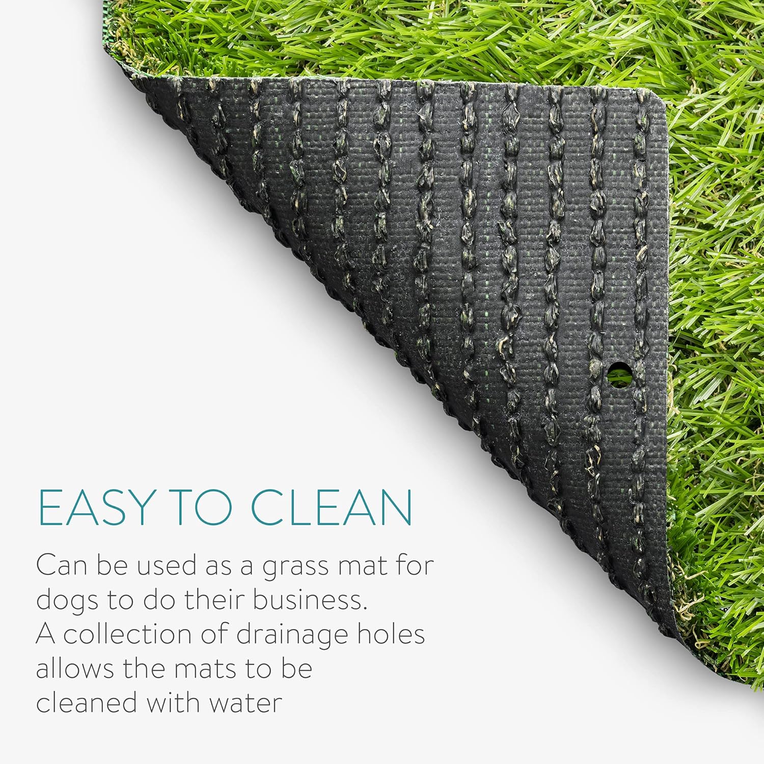 Navaris Artificial Grass Squares 12x12 Inches Pack of 4