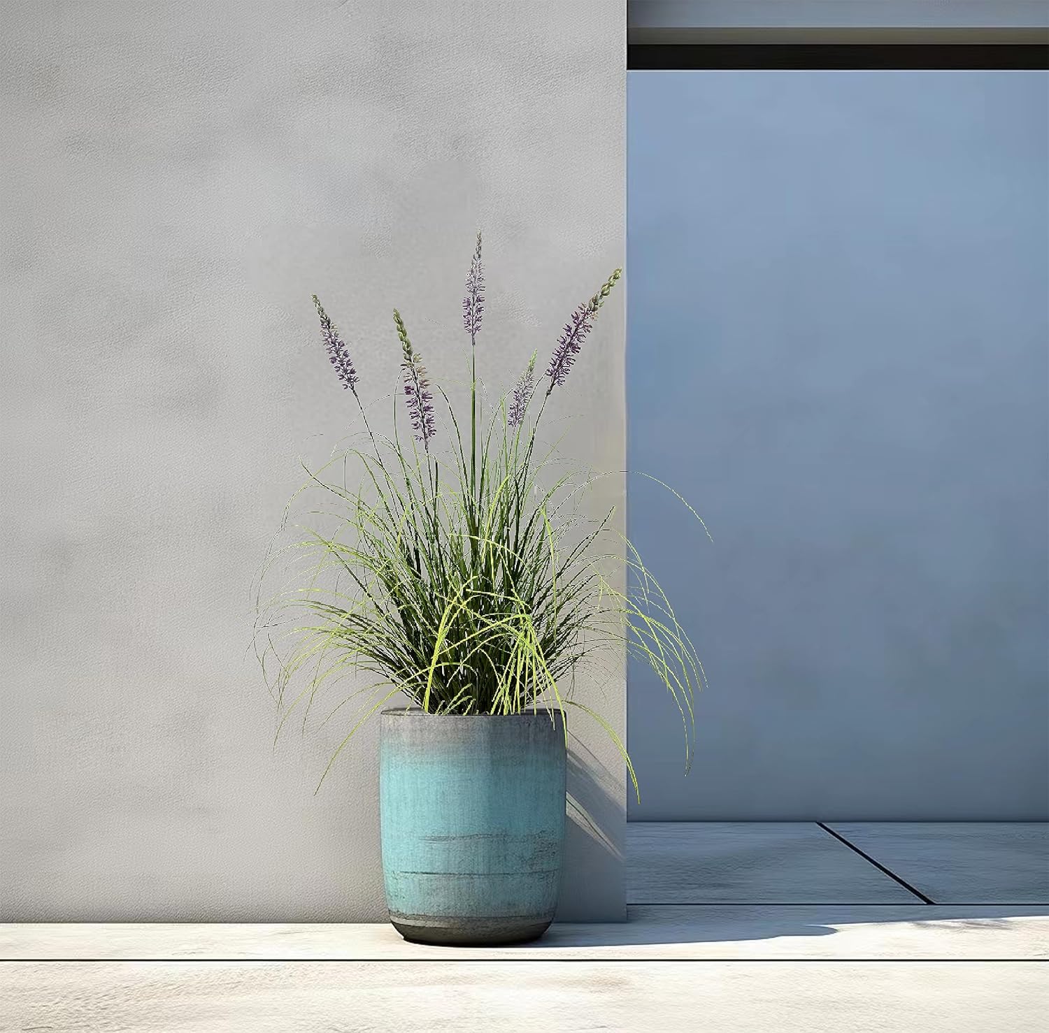Tall Artificial Lavender Plant 35in in Pot