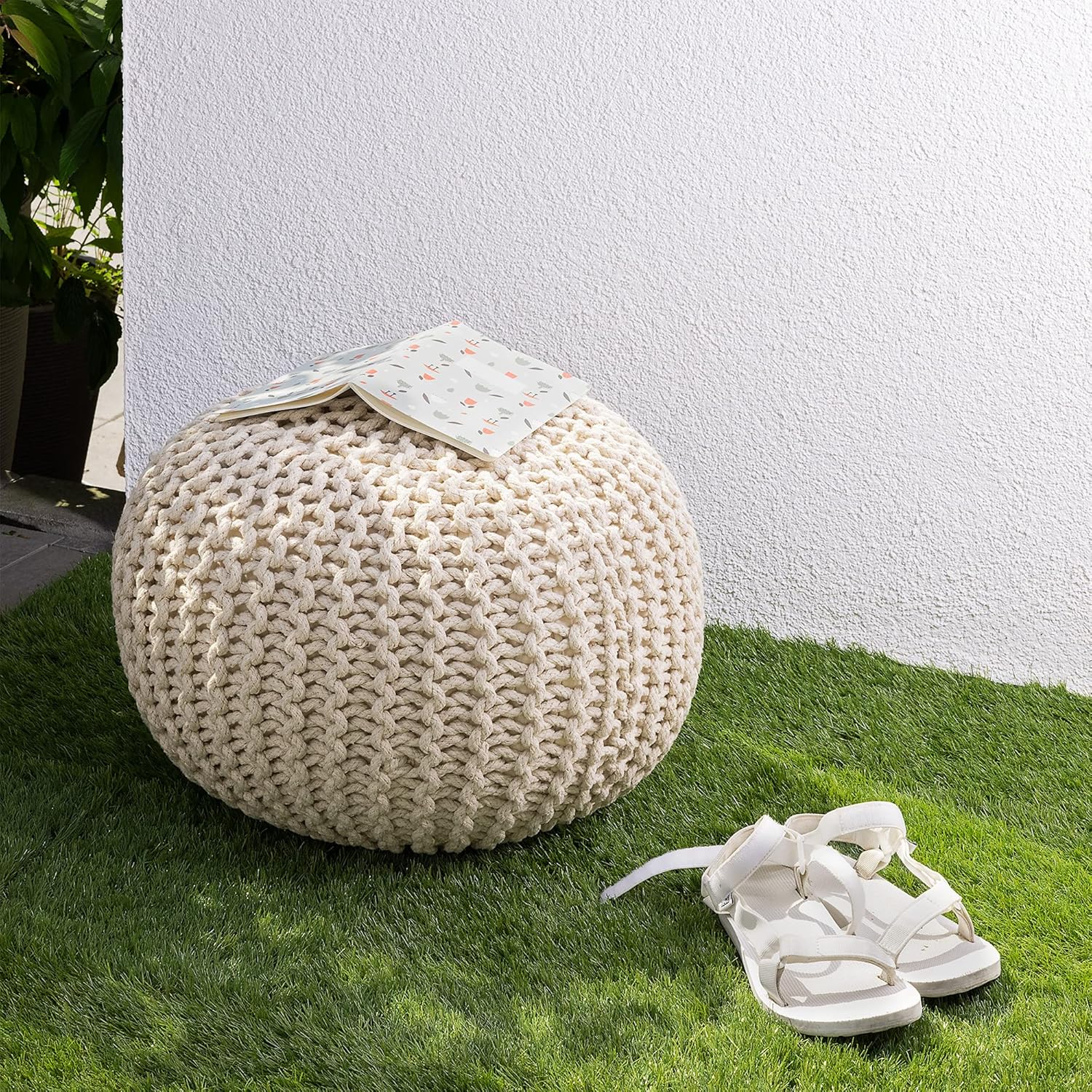 Navaris Artificial Grass Squares 12x12 Inches Pack of 4