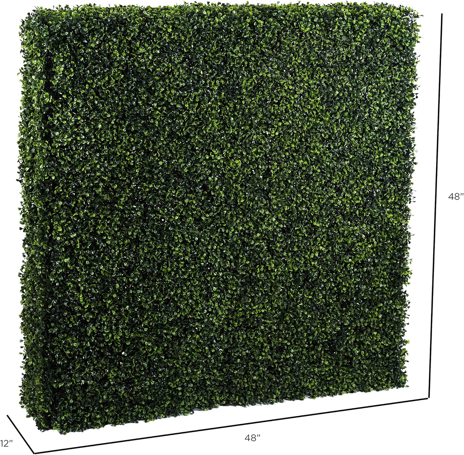 Vickerman Artificial Boxwood Hedge 48x12x48 UV Resistant Indoor Outdoor Decoration